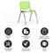 Flash Furniture HERCULES Series 880 lb. Capacity Green Plastic Stack Chair with Titanium Gray Powder Coated Frame RUT-F01A-GN-GG - alternate 8